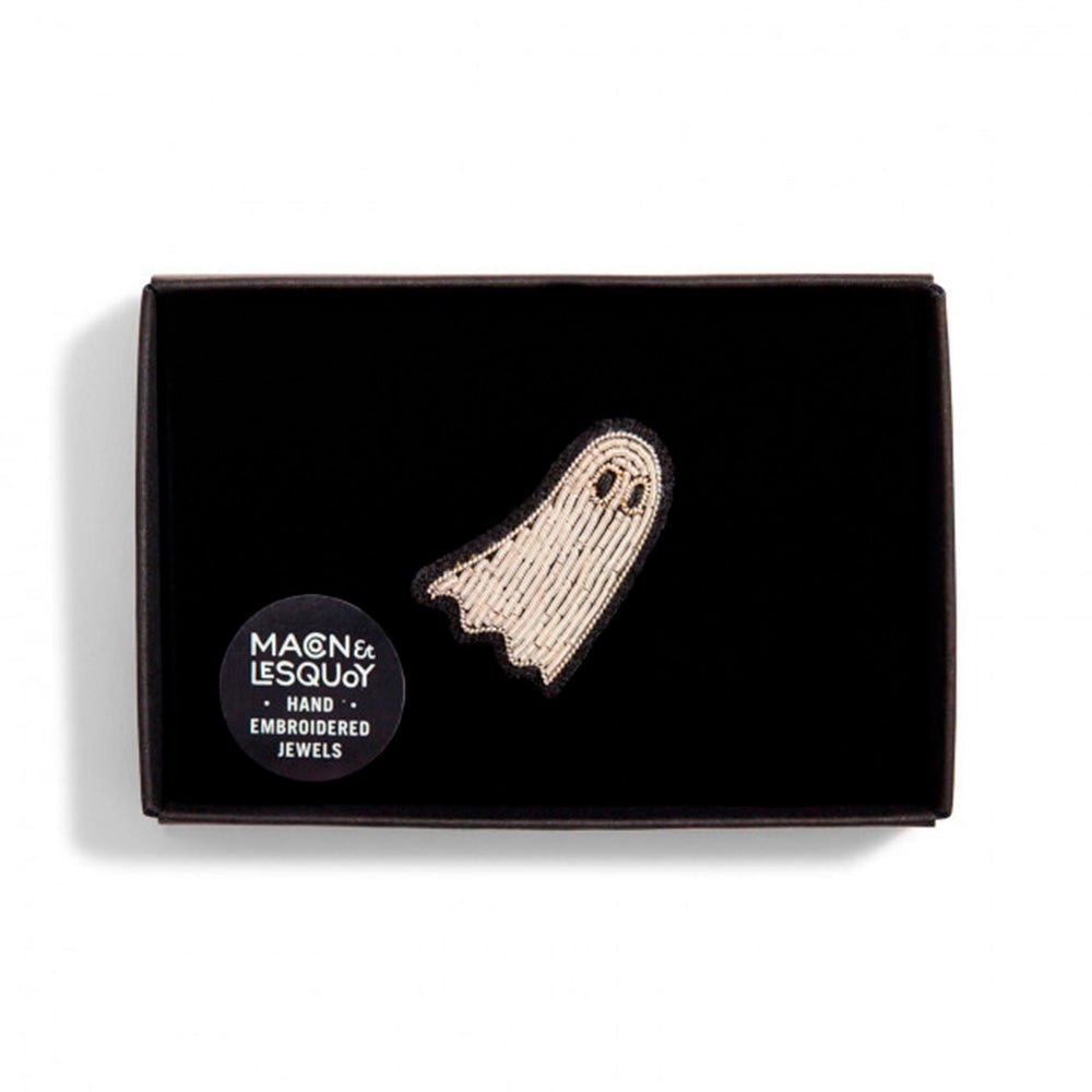 Ghost Hand Embroidered Brooch