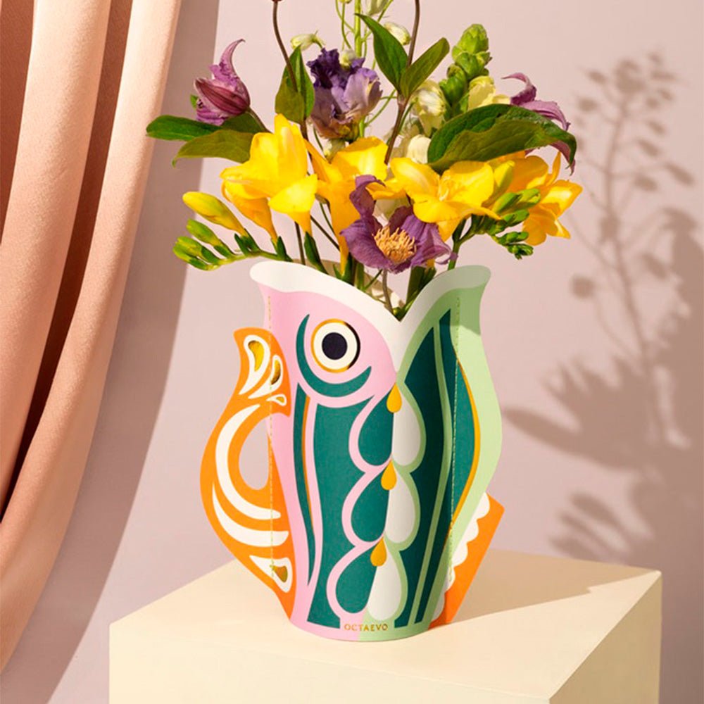 Mini Florero de Papel Pez