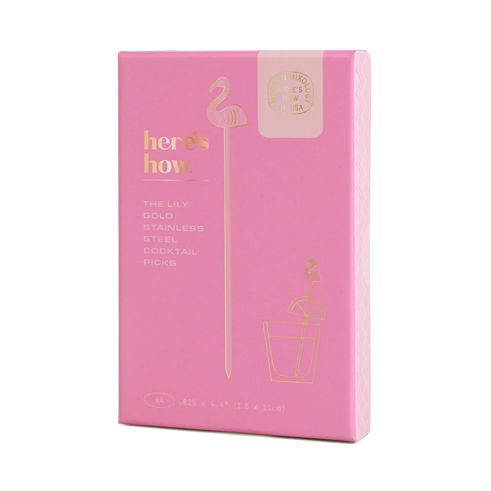 The Lily Flamingo Cocktail Picks (set of 4)