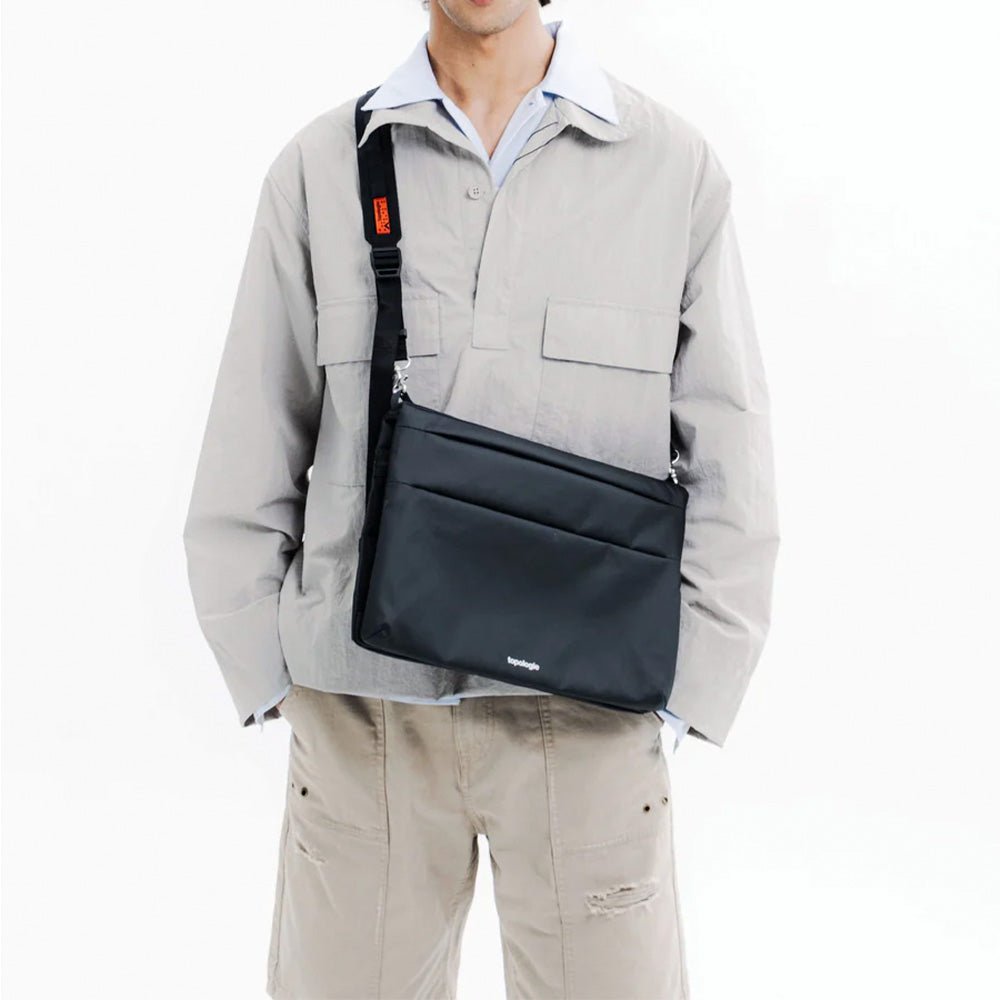 Sac plat grand noir sec