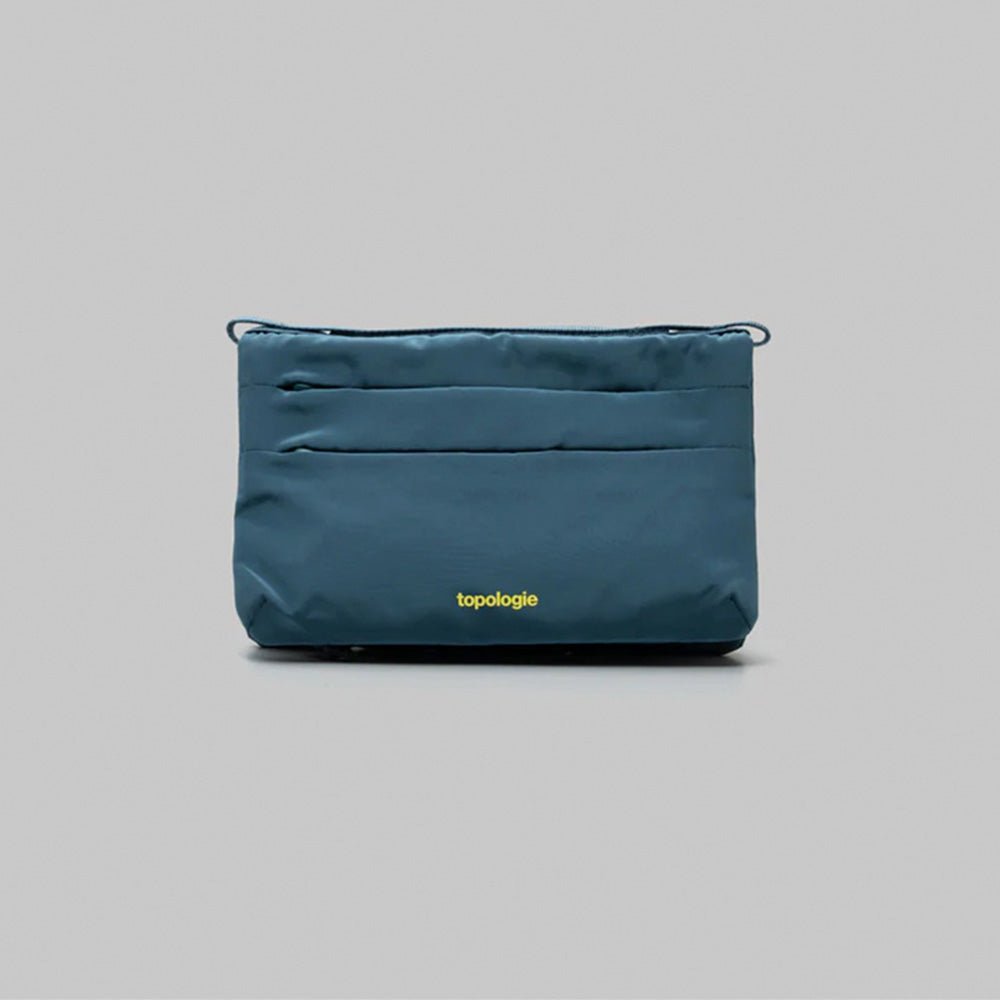 Sacoche plate petite couleur sarcelle profonde Tech Sateen