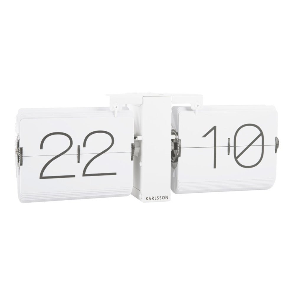 Flip Clock No Case White
