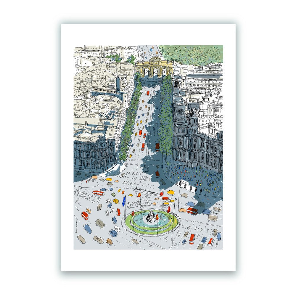 Fuente de Cibeles - Puerta de Alcalá Impresión Giclée