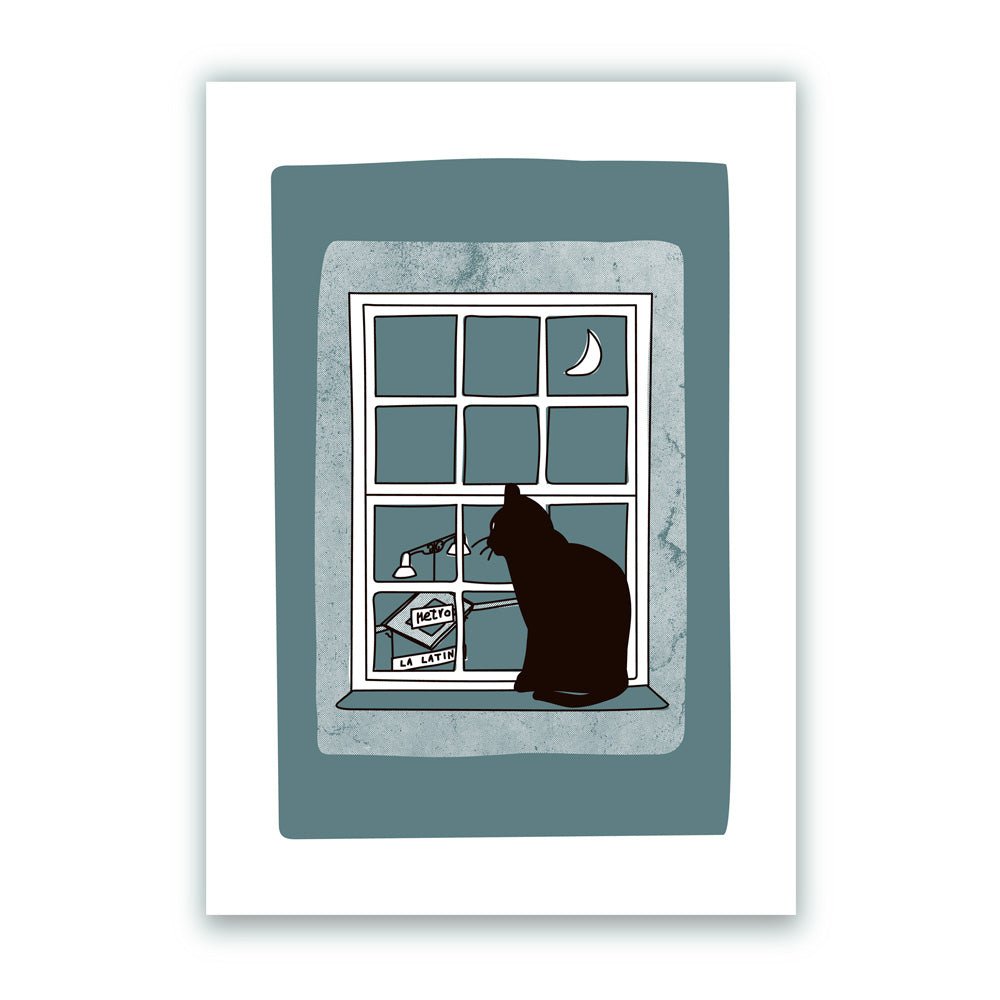 Gato Curioso Impesión Giclée A5