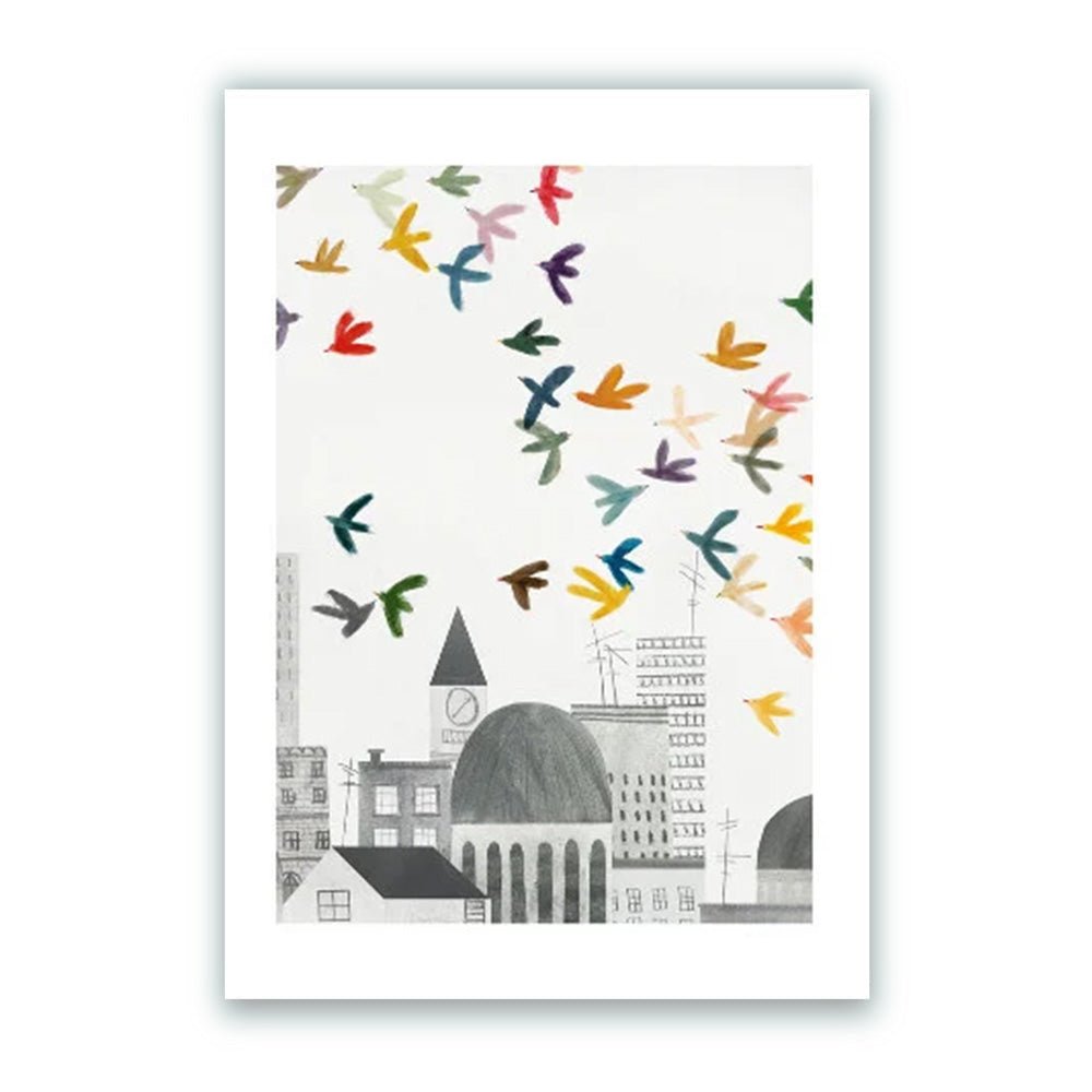 Grey City Giclée Print