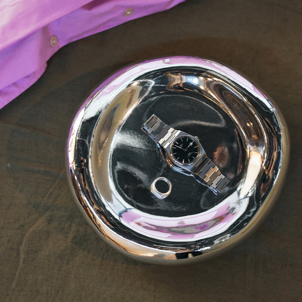 Gleam Glass Small Bowl Chrome