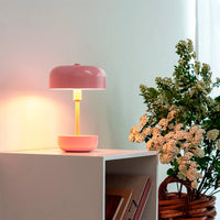 Lámpara de mesa recargable LED Haipot Rosa