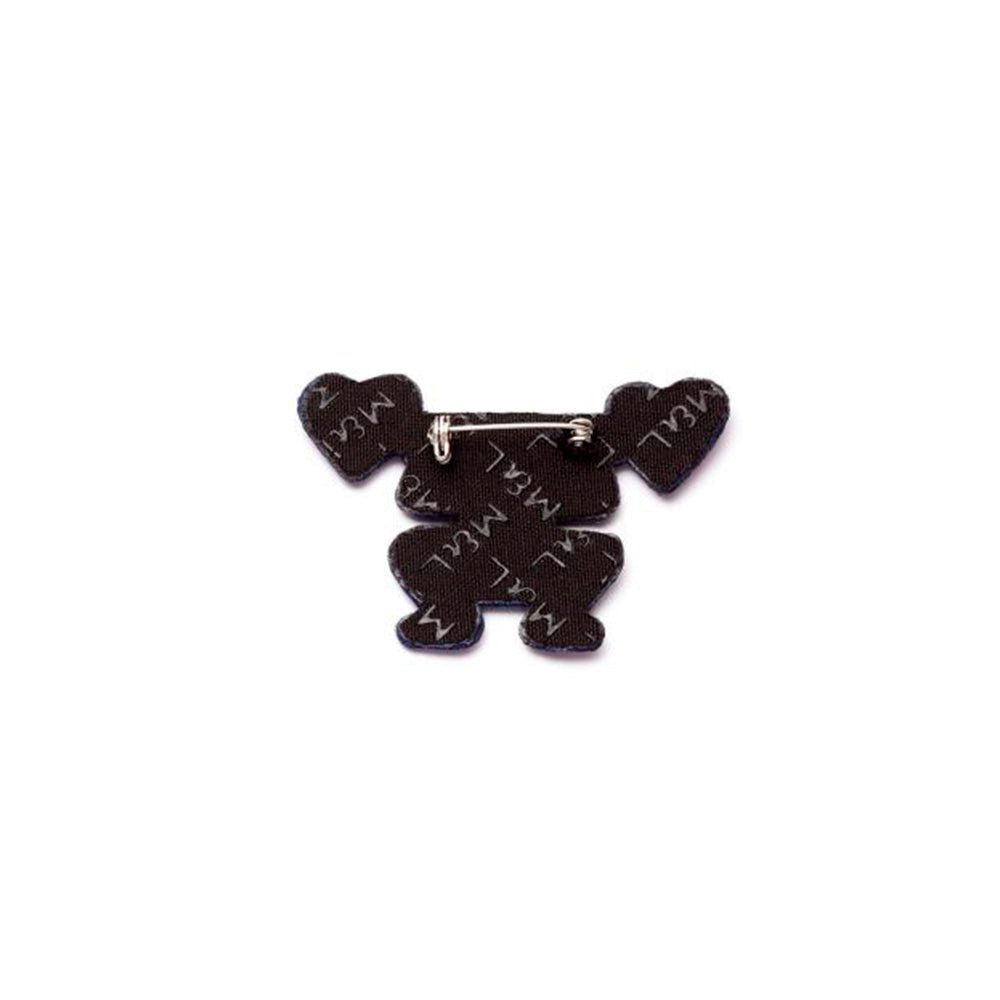 Strong Man Hand Embroidered Brooch