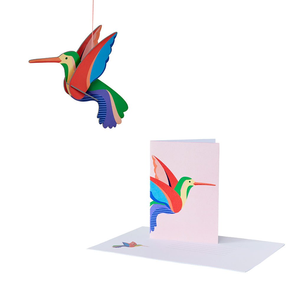 Pop out cards - Hummingbird