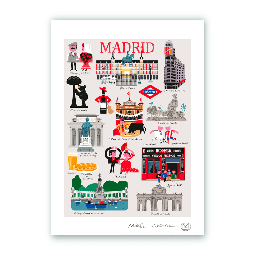 Iconos Madrid Impresión Giclée