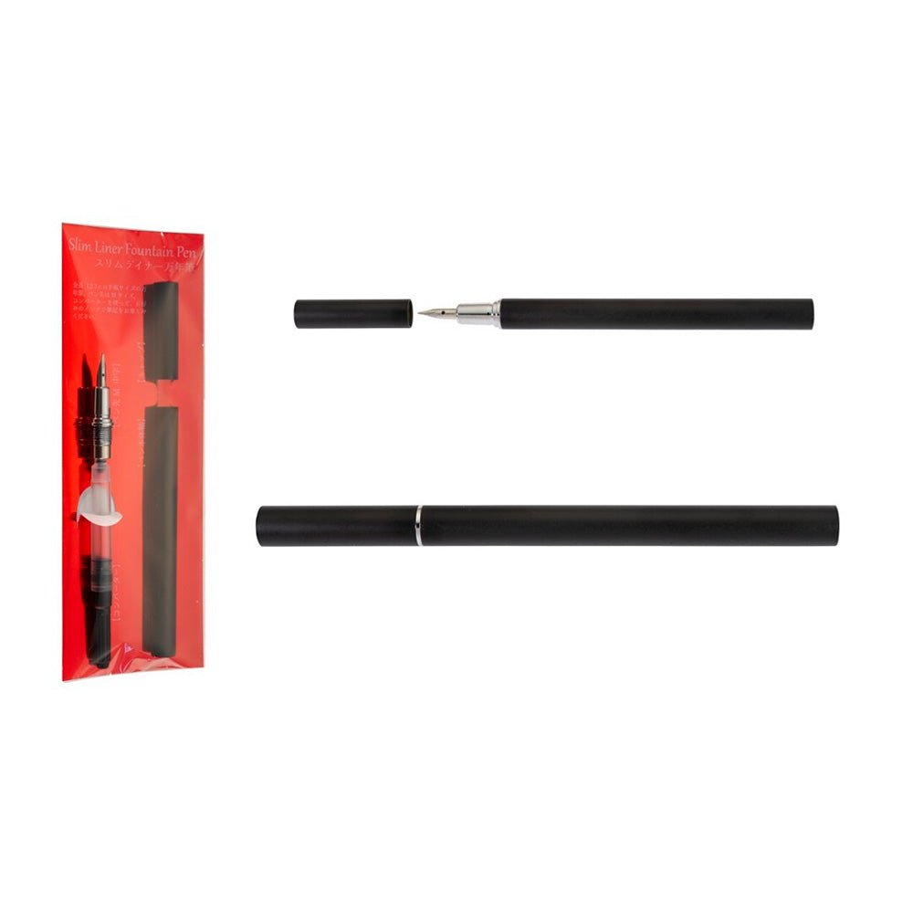 Stylo à piston fin noir