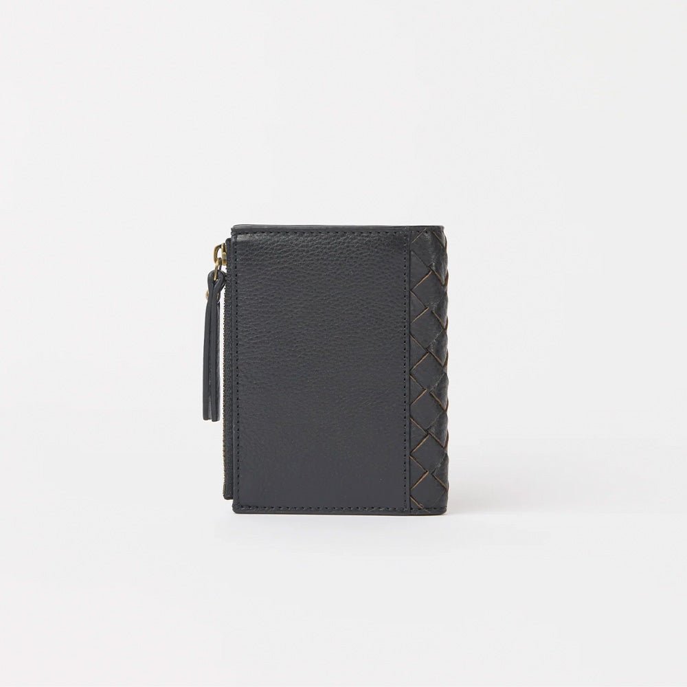 Portefeuille Jamie tressé noir