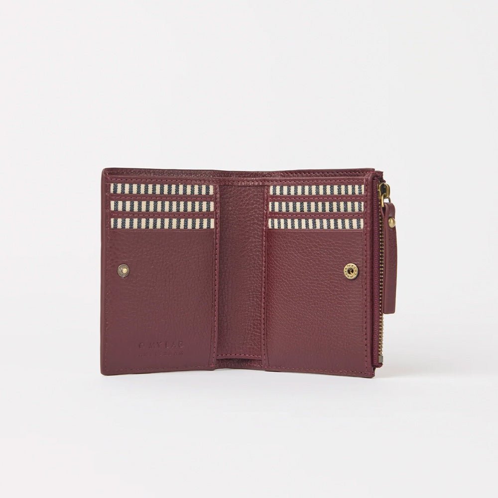 Jaime Wallet Woven Dark Cherry