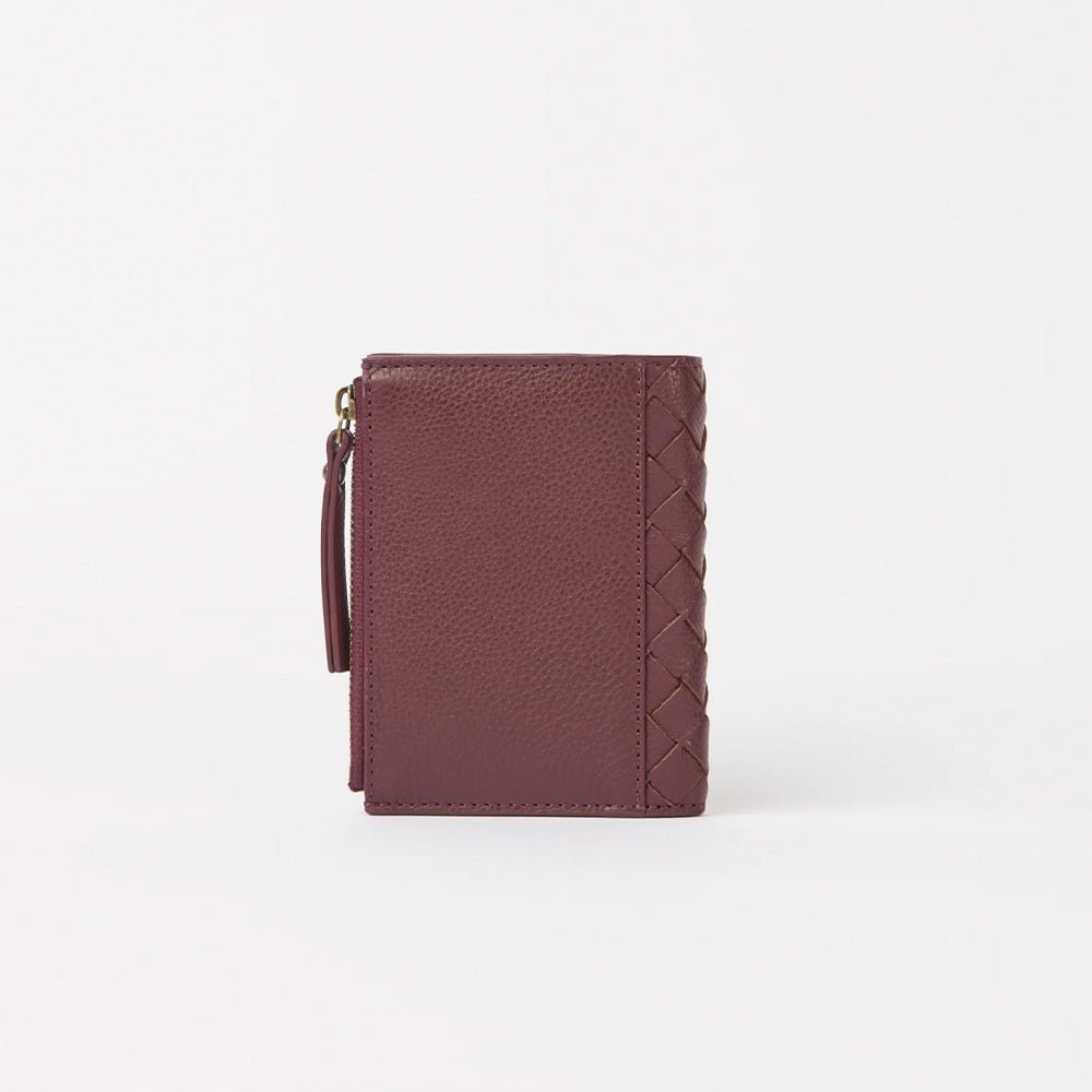 Jaime Wallet Woven Dark Cherry