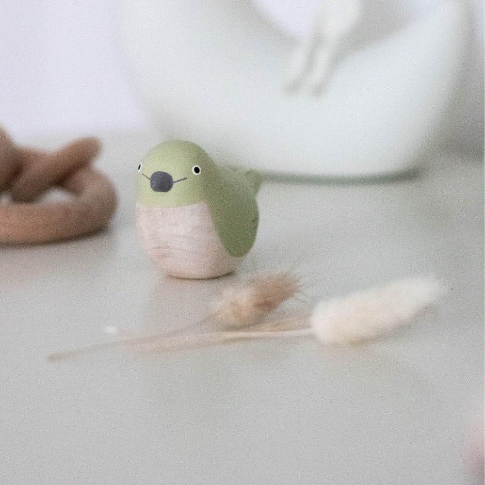 Animal de Madera Pole Pole Pájaro Ojo Blanco Japonés - Edición Limitada Kotori