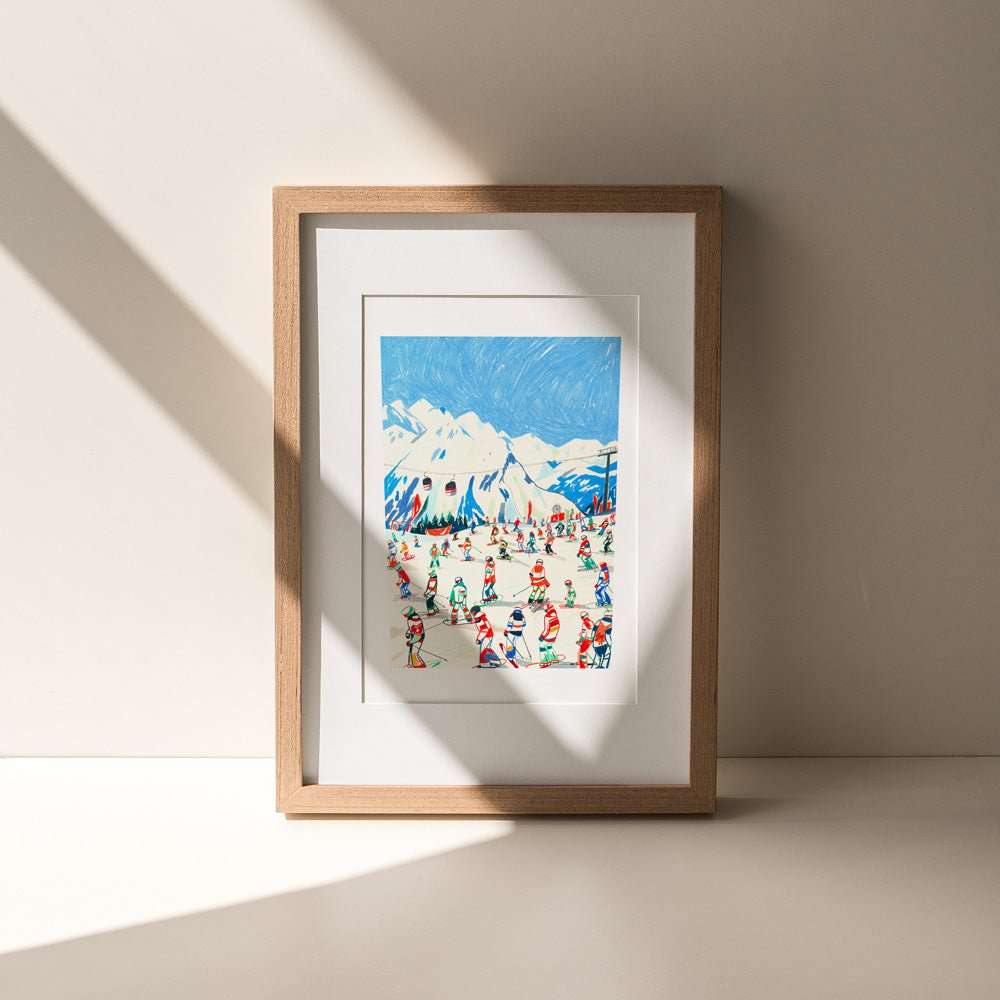 Saison de ski à Kronplatz Giclée Print