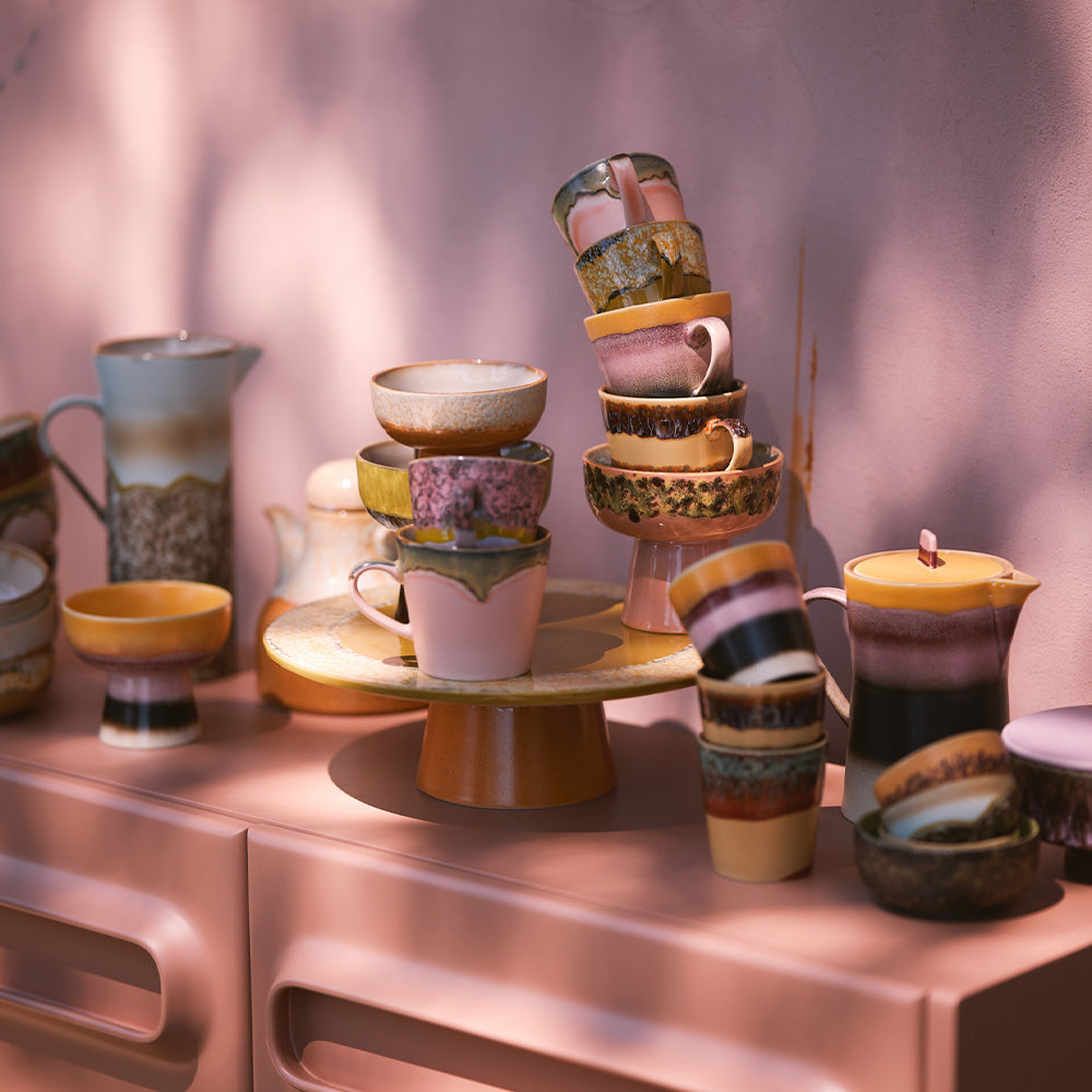 70s Ceramics: Cappuccino Mugs - Vista (Set de 4)