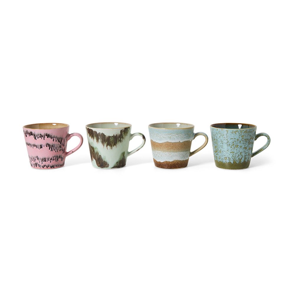70s Ceramics: Cappuccino Mugs - Dada (set of 4)