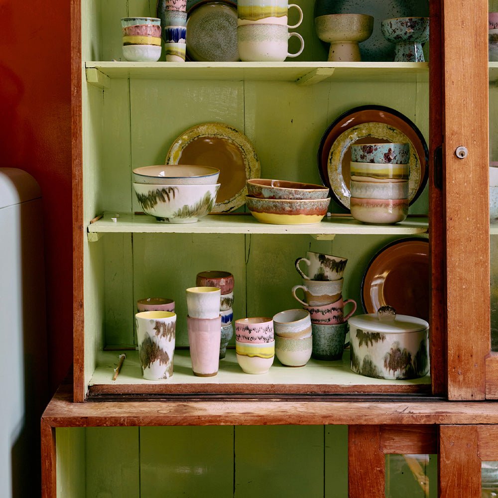 70s Ceramics: Dessert Bowls - Impression (set de 4)