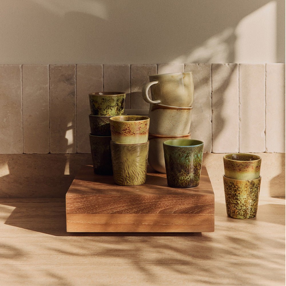 70s Ceramics: Van Gogh Coffe Mugs Sunflowers (set of 2)