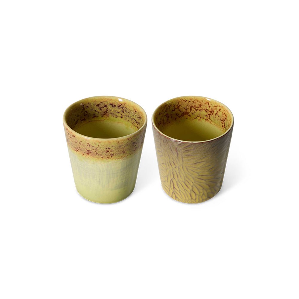 70s Ceramics: Van Gogh Coffe Mugs Sunflowers (set of 2)