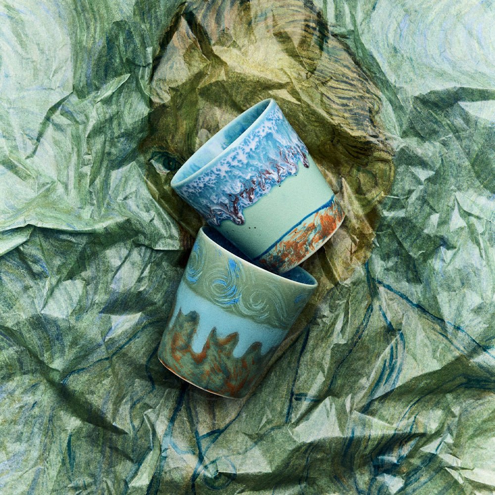 70s Ceramics: Tazas de Café Van Gogh Autorretrato (set de 2)