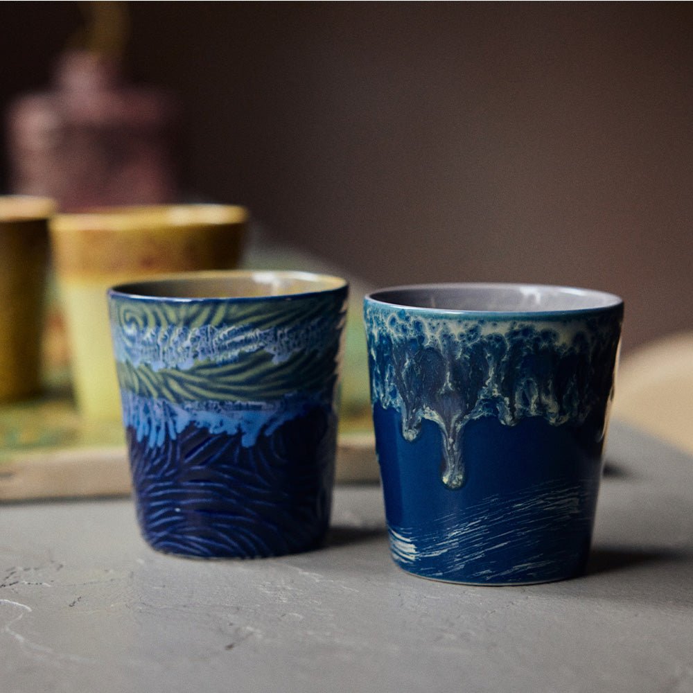 70s Ceramics: Van Gogh Coffe Mugs Starry Night (set of 2)