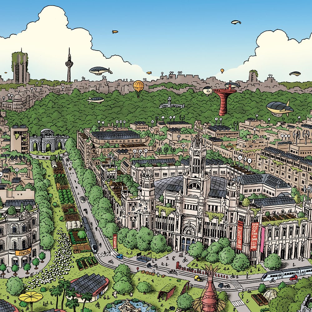 La Ville de Mes Rêves Impression Giclée 22x22