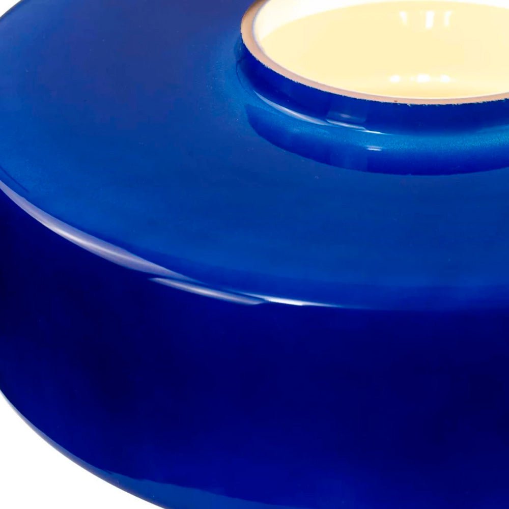 Lampe de table Foza en verre coloré et style rétro - Bleu