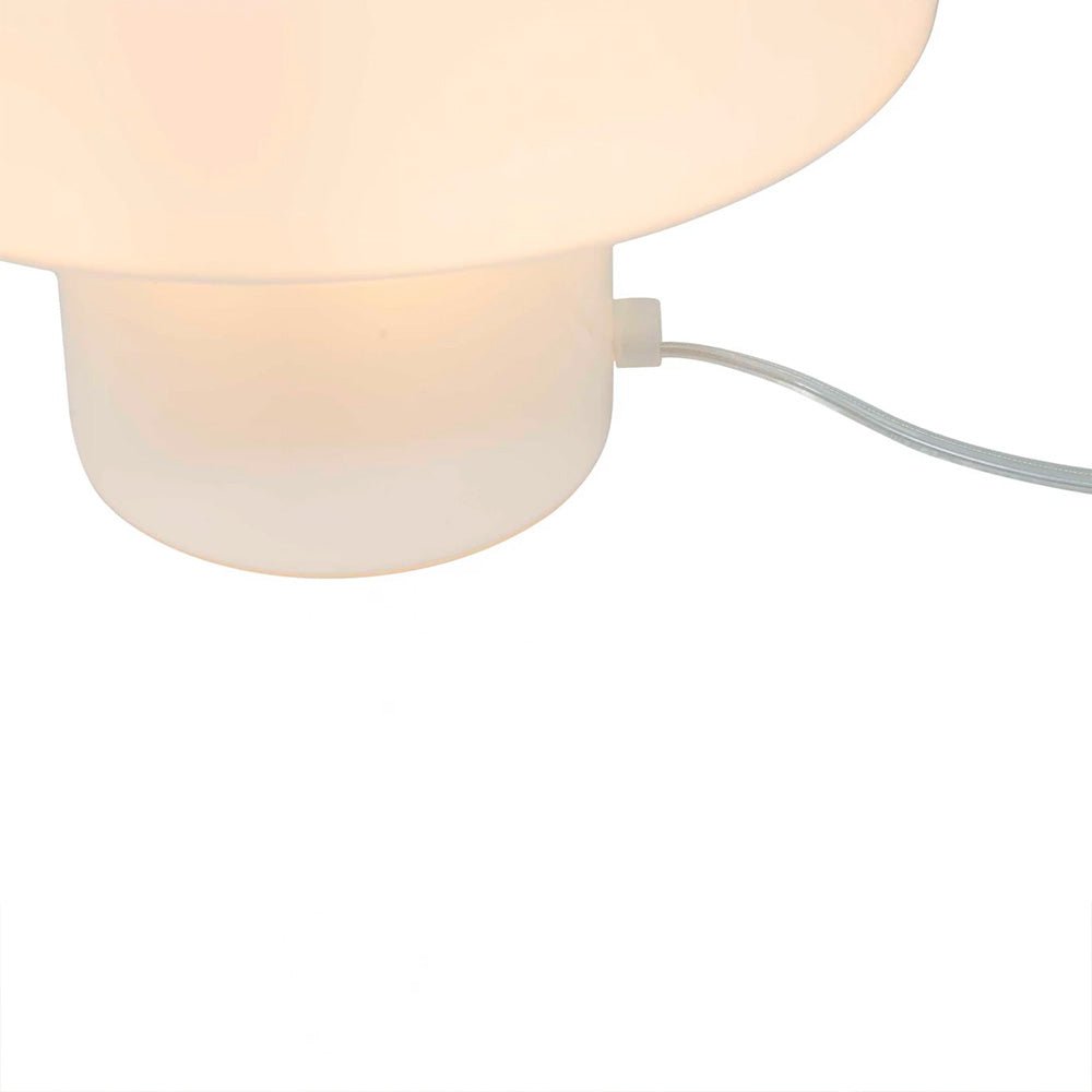 Lampe de table Foza en verre coloré et style rétro - Blanc