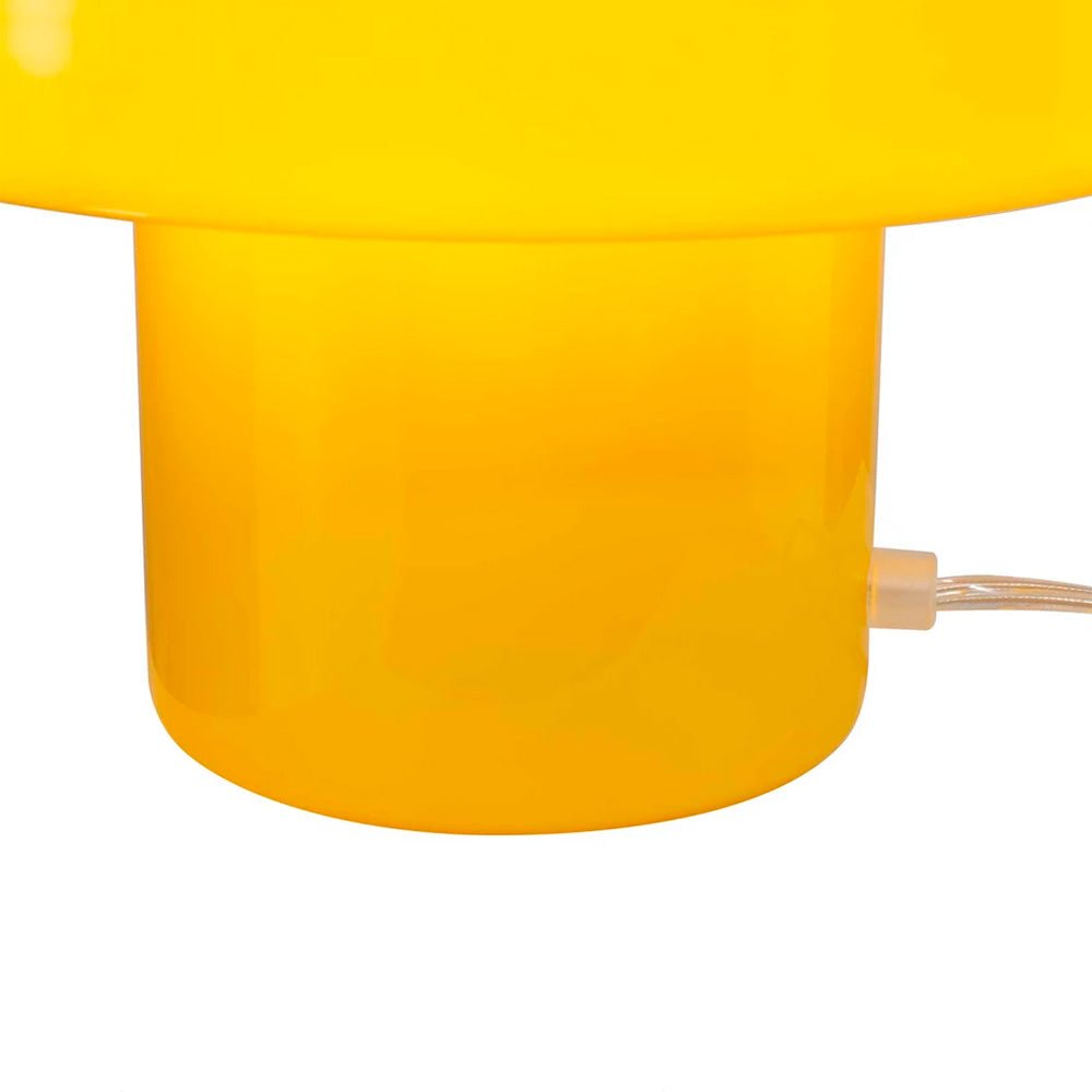 Lampe de table Foza en verre coloré et style rétro - Jaune