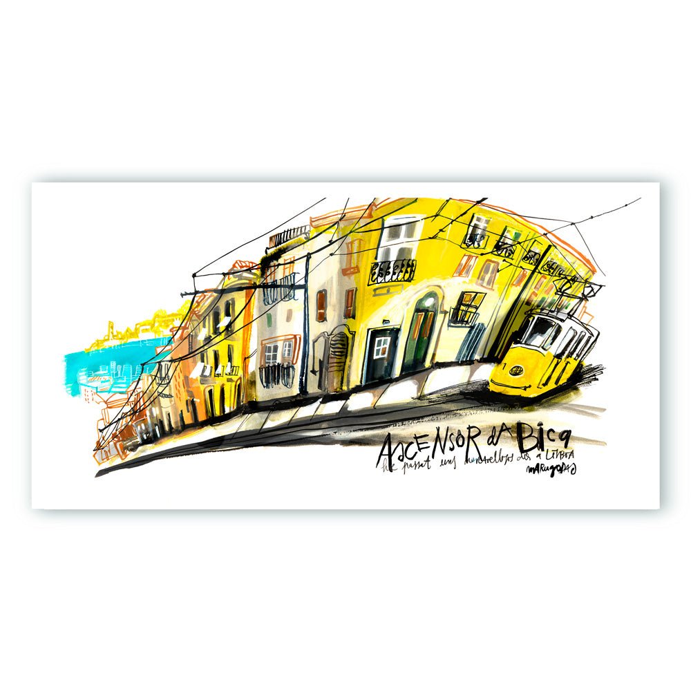 Lisbonne Tram Impression Giclée 52x100