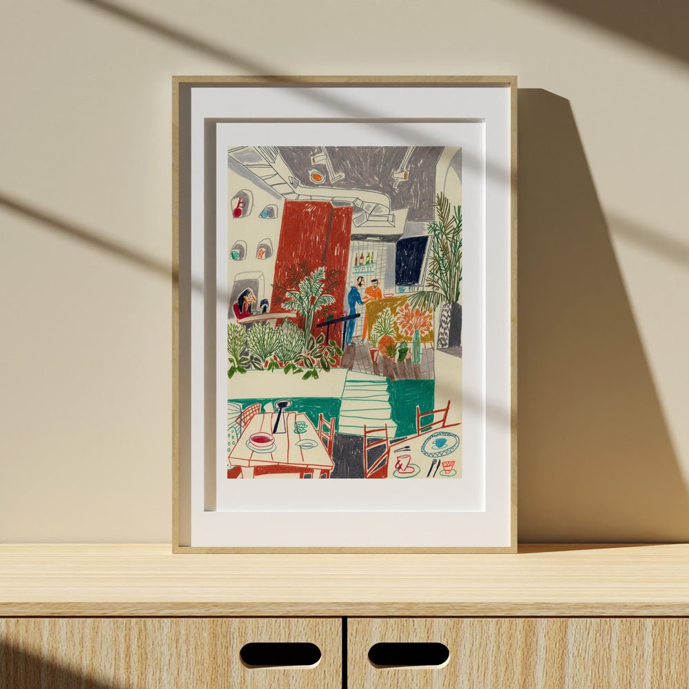 Lunch at Julios Giclée Print A4