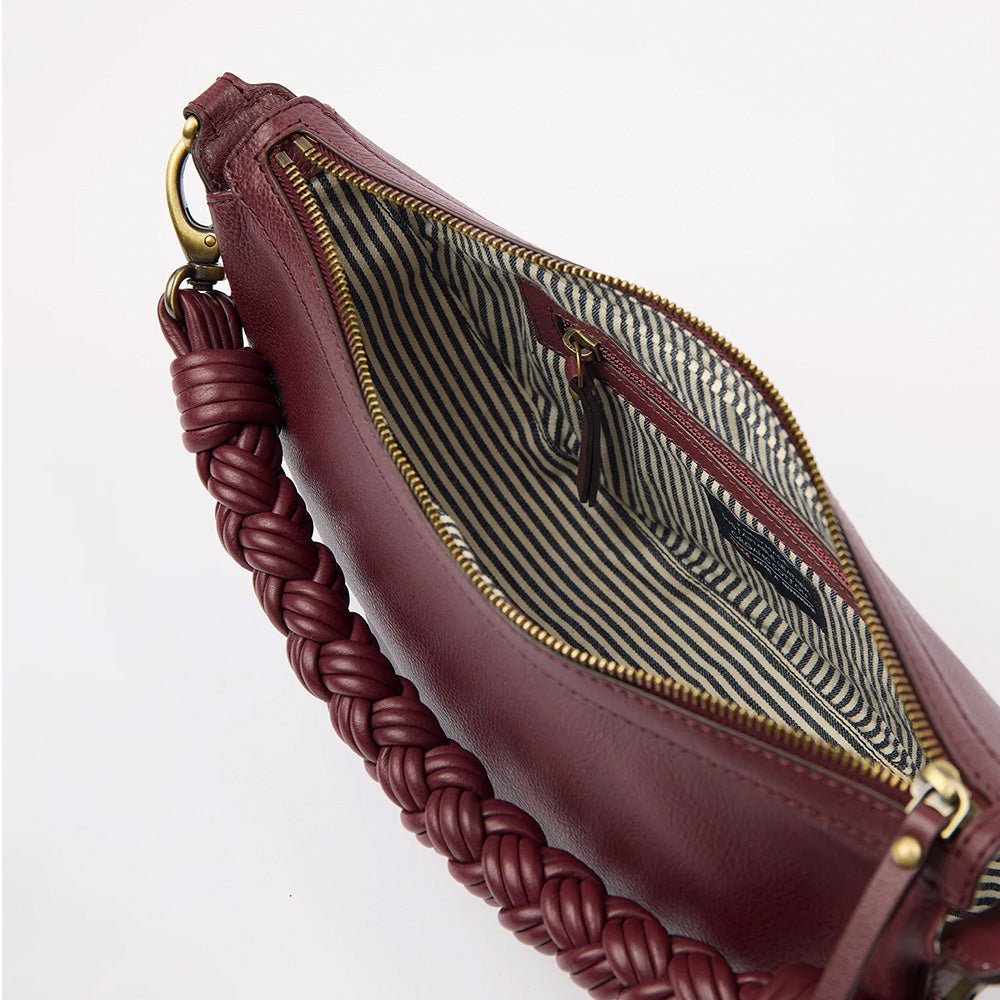 Leo Midi Soft Grain Leather Dark Cherry