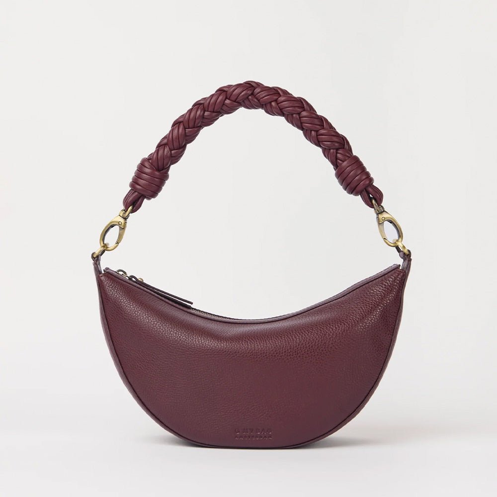 Leo Midi Soft Grain Leather Dark Cherry