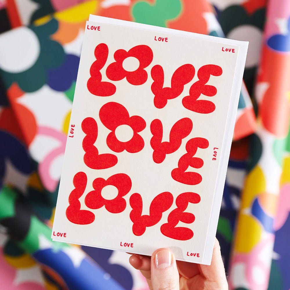 Greeting Card Love Love Love