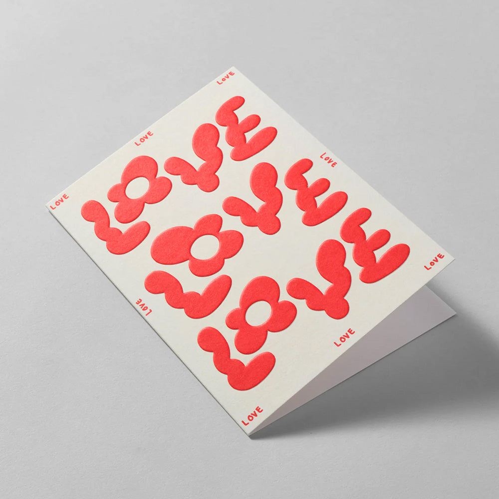 Tarjeta de Felicitaciones Love Love Love