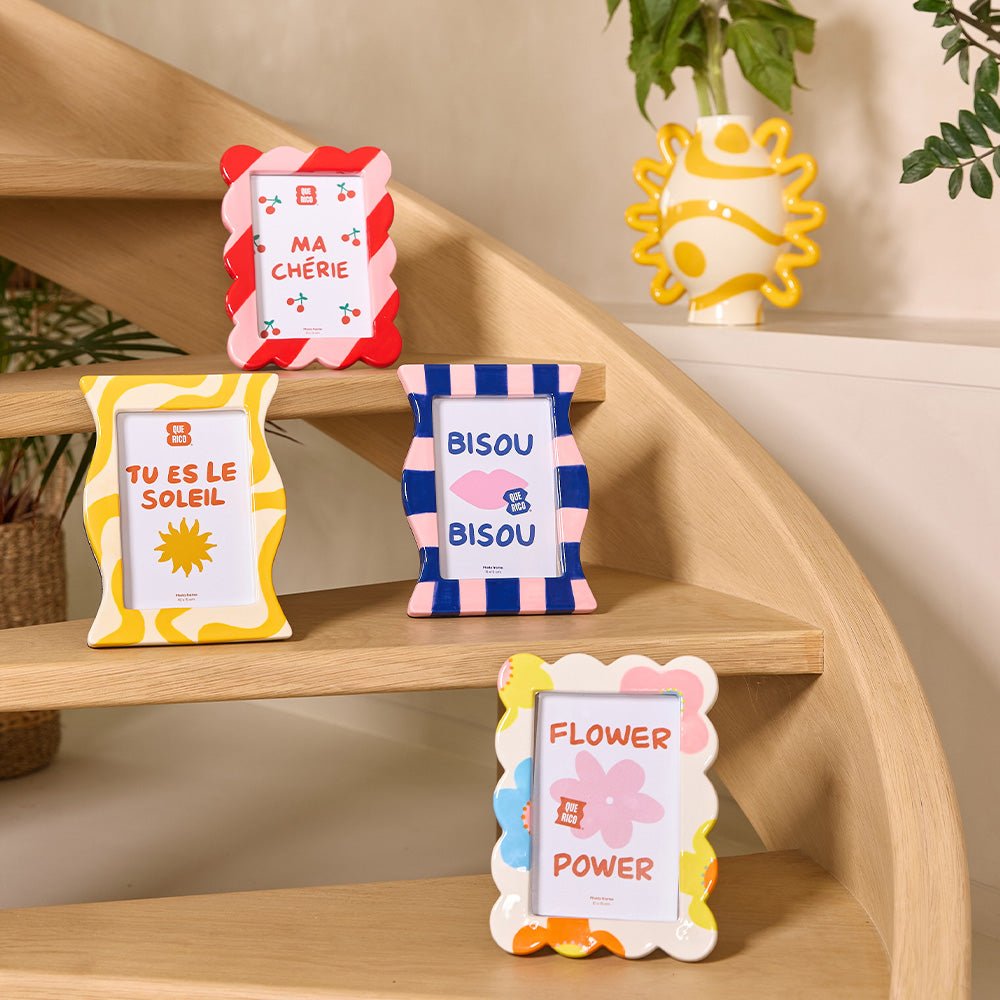 Marco de Foto Francisco - Rosa y Azul