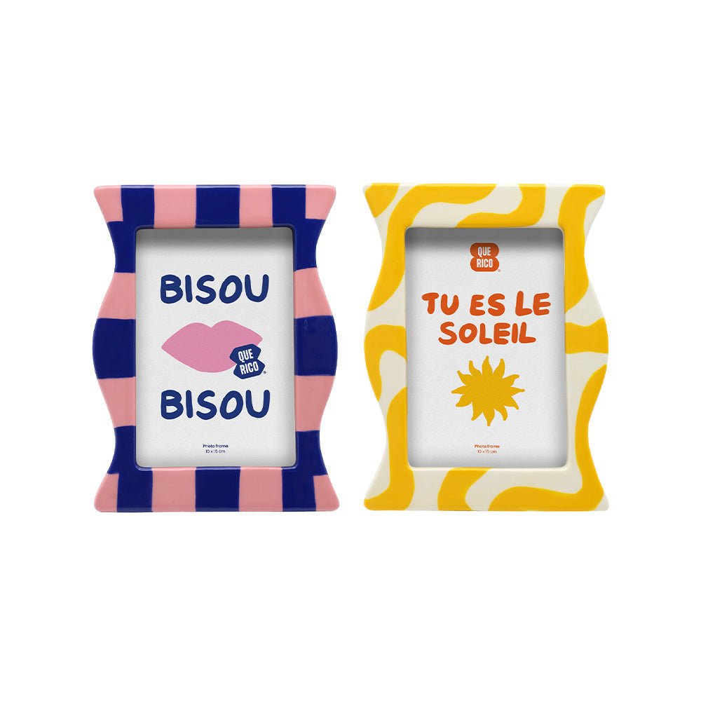 Marco de Foto Francisco - Rosa y Azul