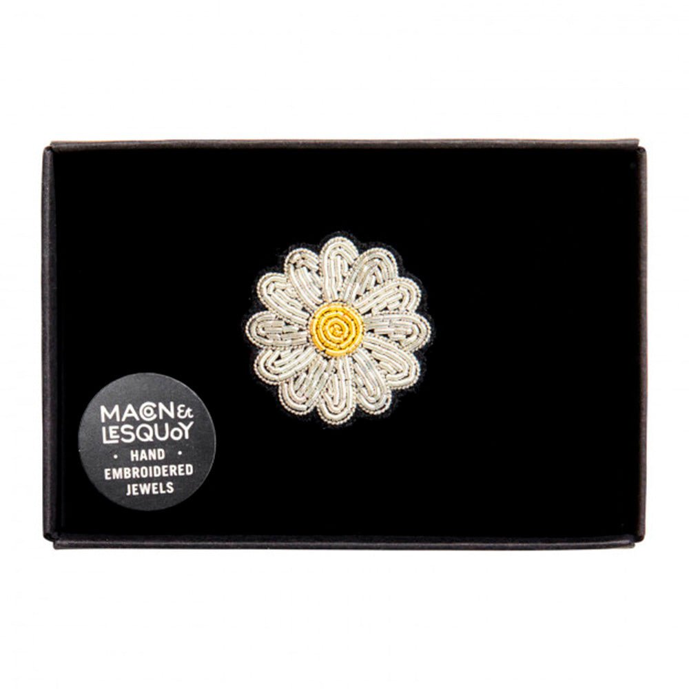 Mini Daisy Hand Embroidered Brooch