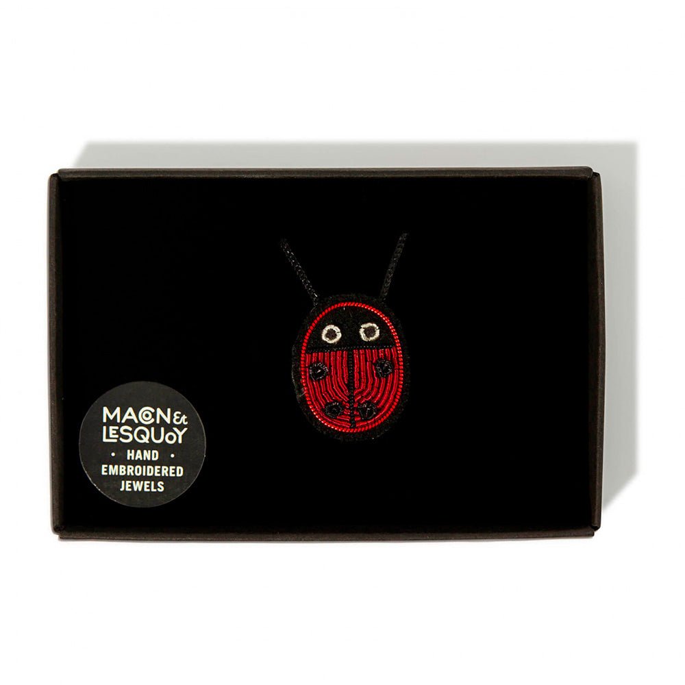 Coccinelle Broche Brodée