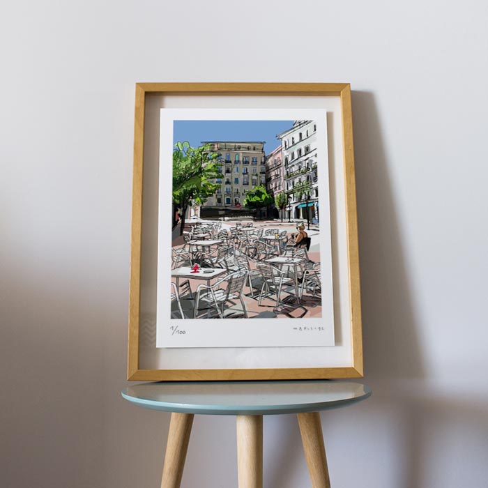 Plaza de Chueca Impresión Fine Art Paper