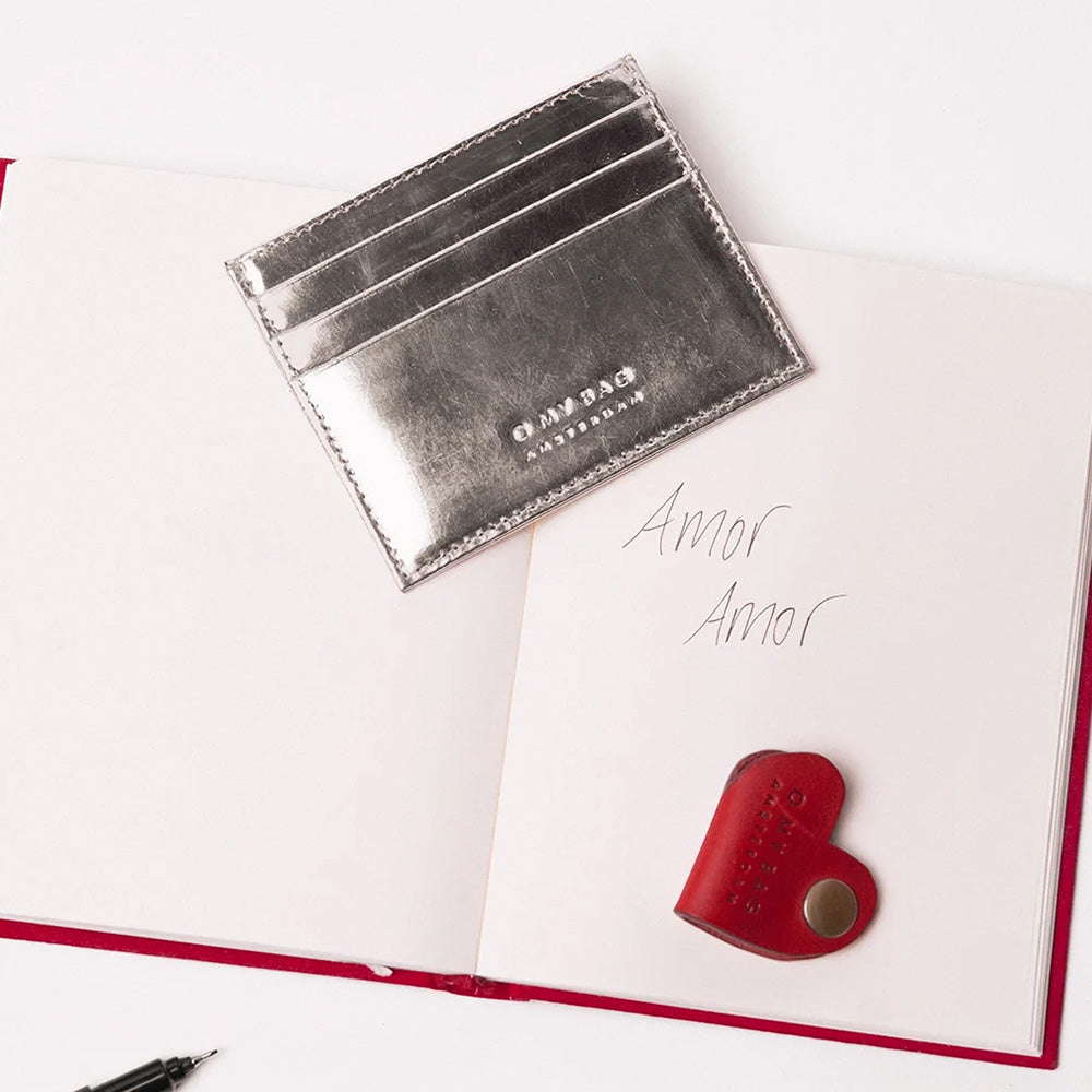 Porte-cartes Mark's Maxi - Cuir classique argenté