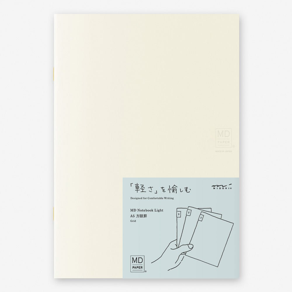 MD Notebook Light A5 Gridded (set of 3)
