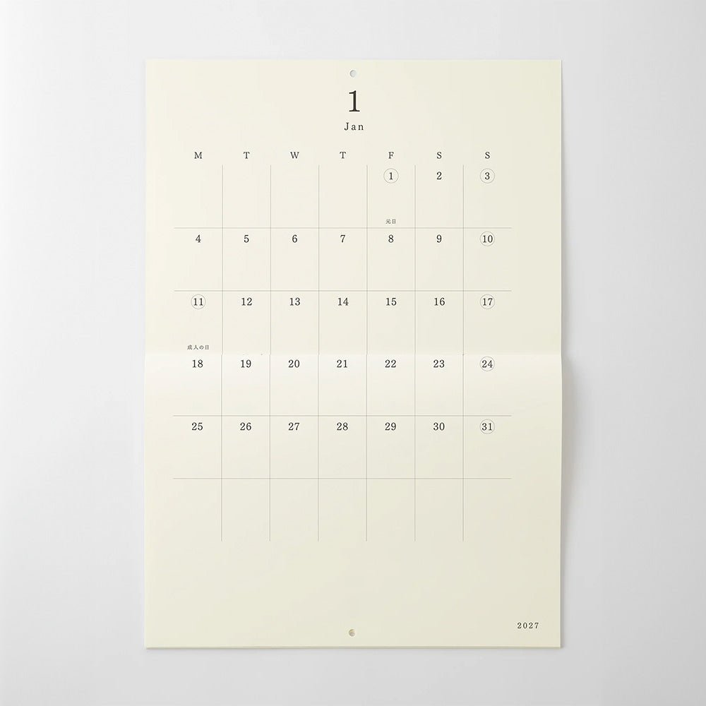 Calendrier mural MD A3 2027