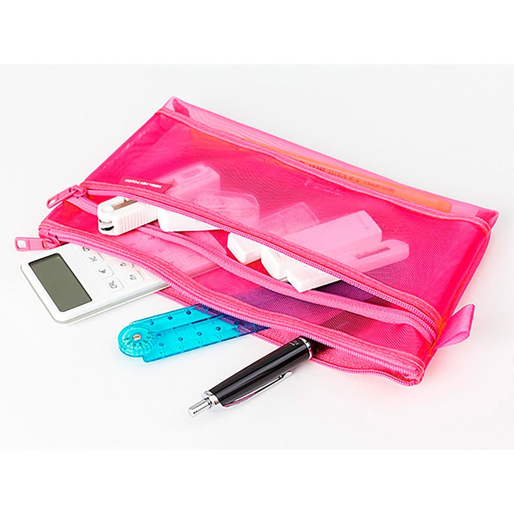 Mesh Pen Pouch Pink