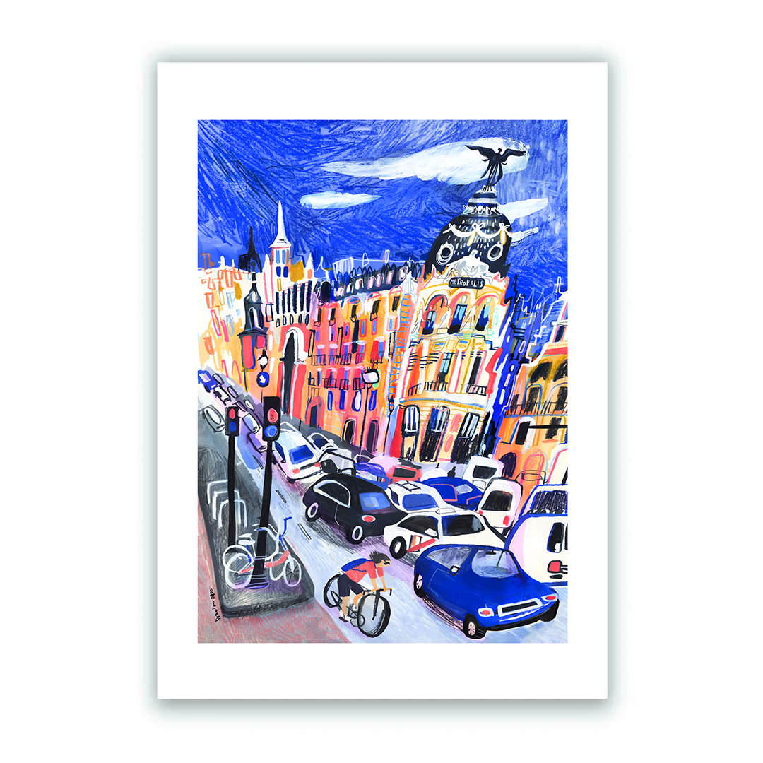 Édifice Metrópolis Blue Impression Giclée