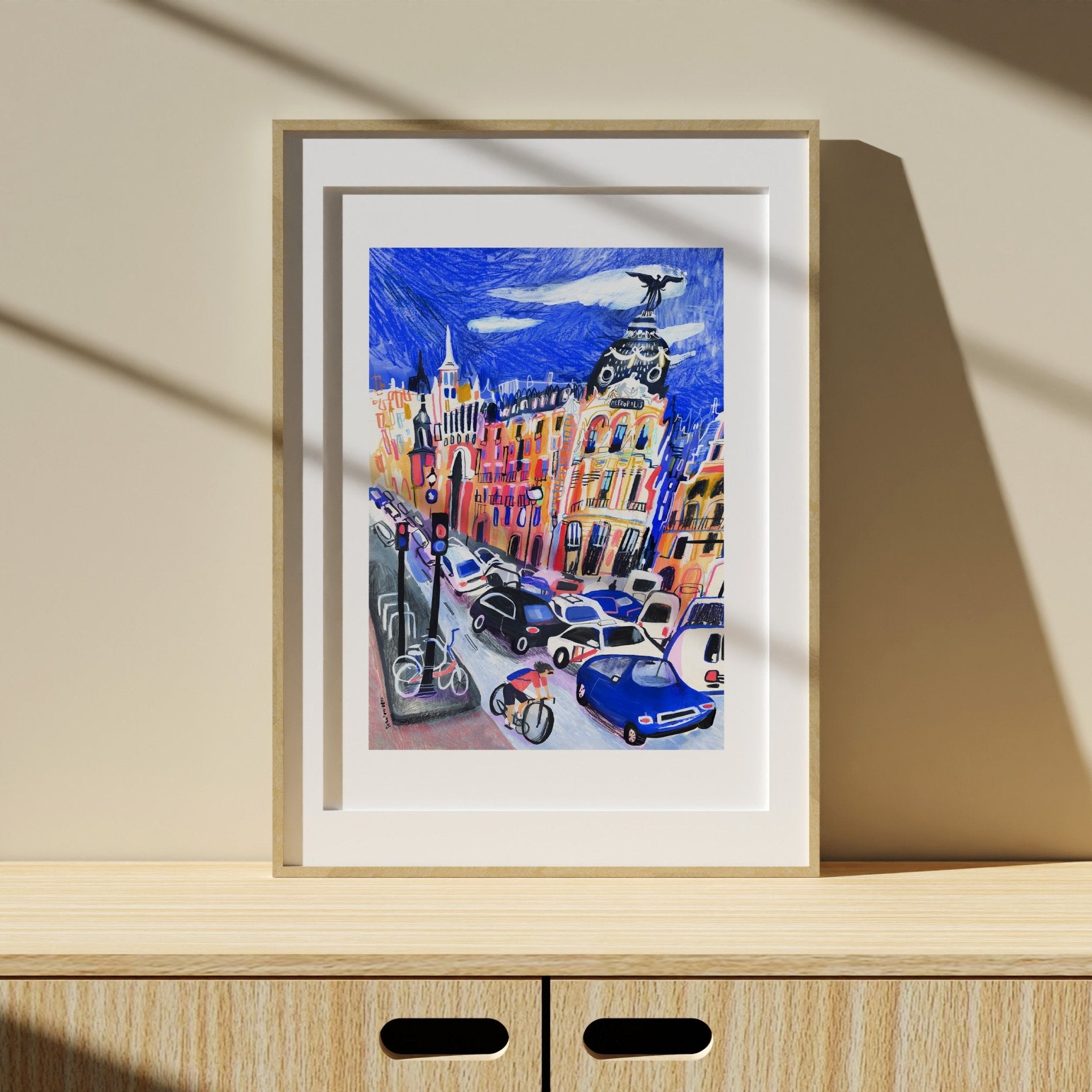 Edificio Metrópolis Blue Giclée Print
