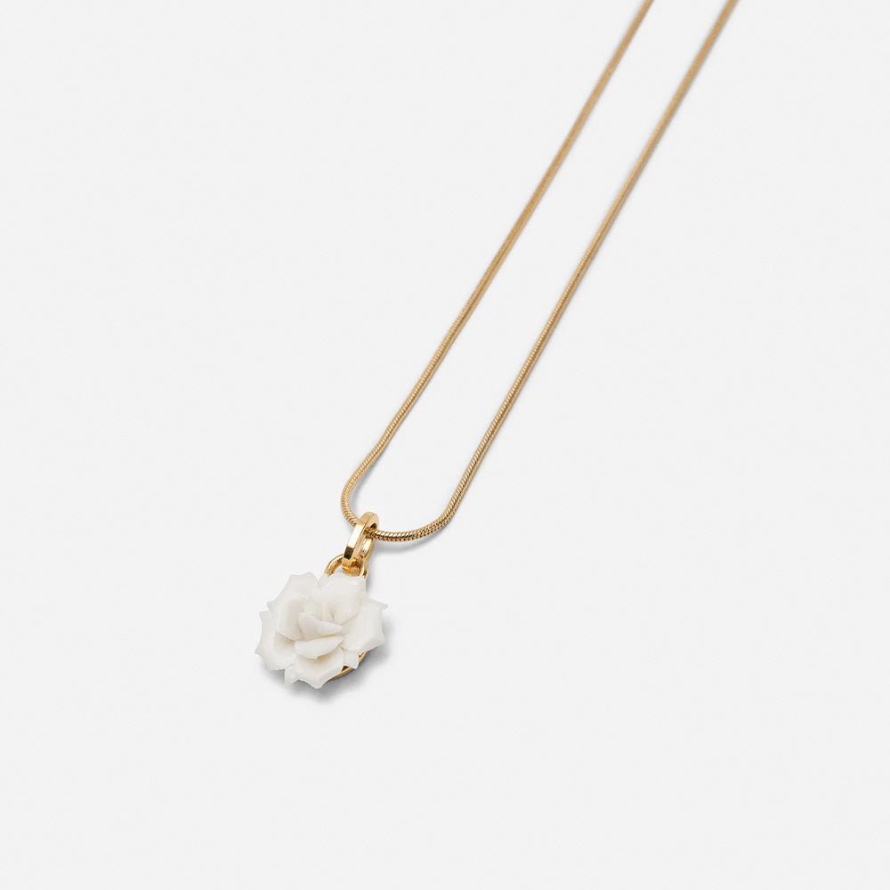 Mini Rose Pendant White