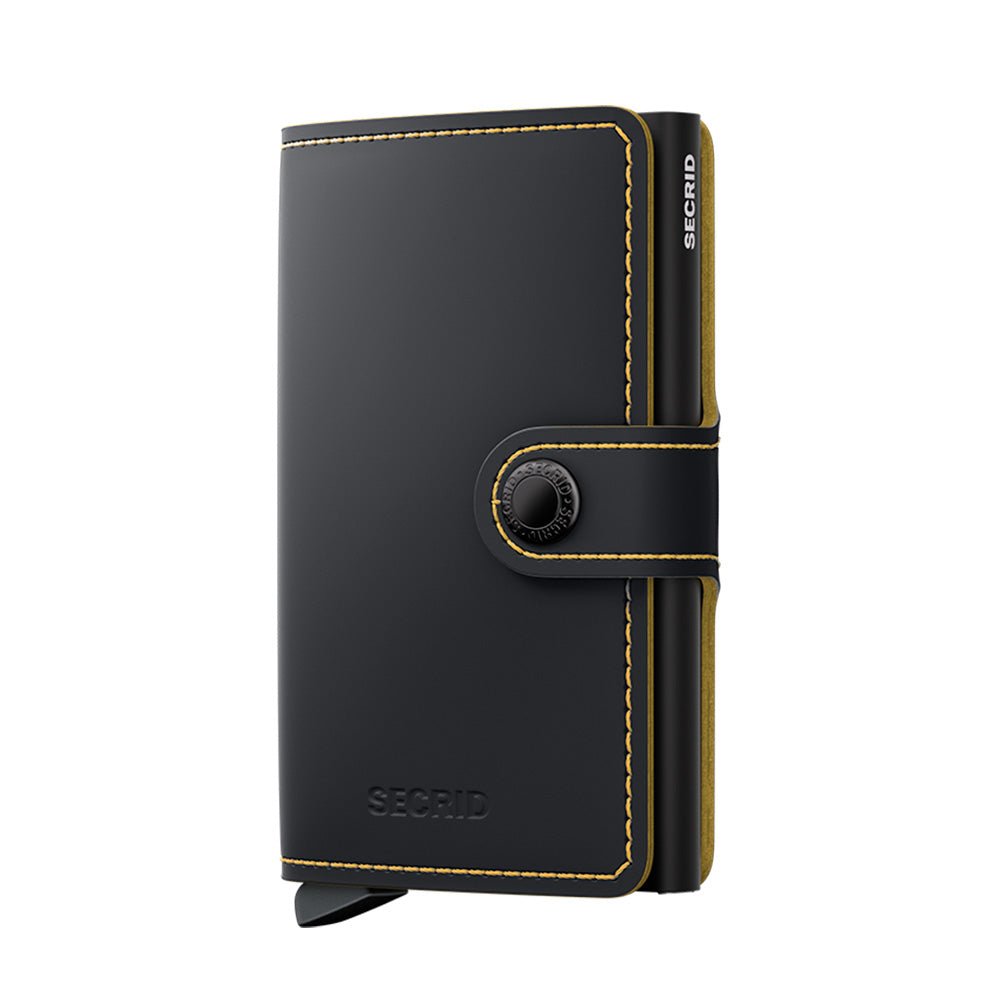 Portefeuille MM Mini Noir Mat - Ocre